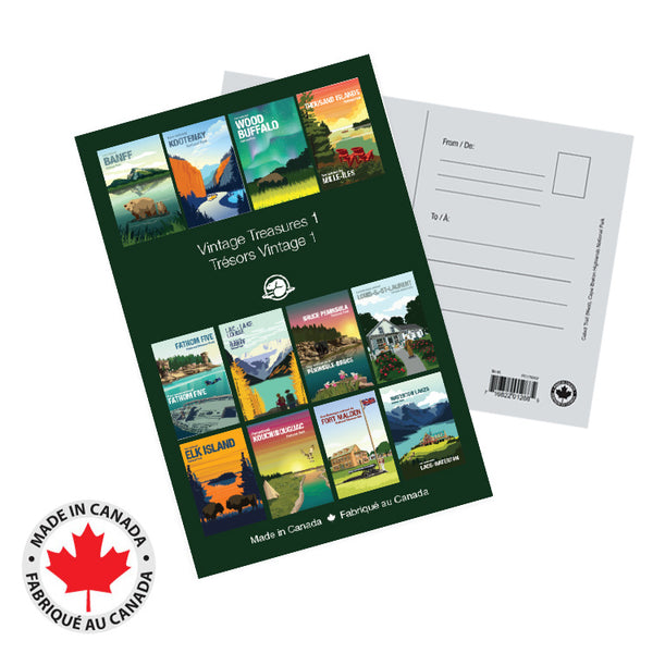 Vintage Treasures 1 Postcards - 27 Pack