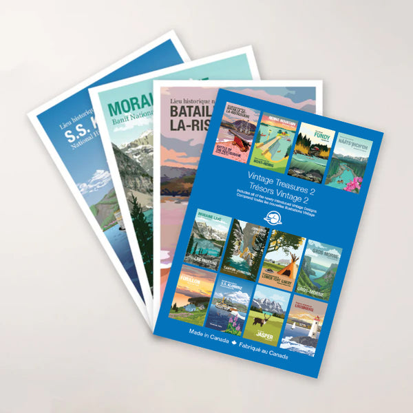 Vintage Treasures 2 Postcards - 27 Pack