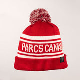 Retro Knit Toque - Red and White